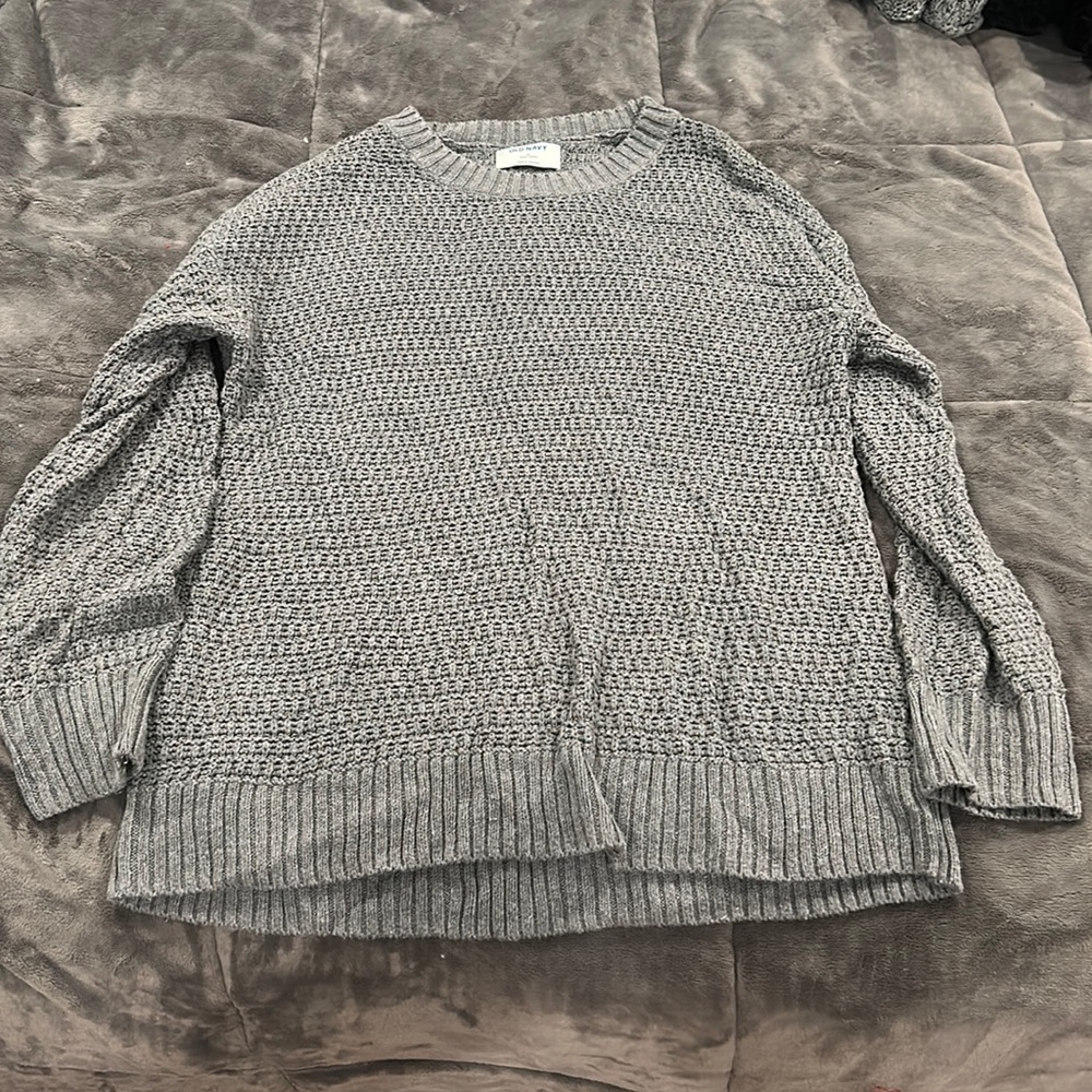 grey sweater